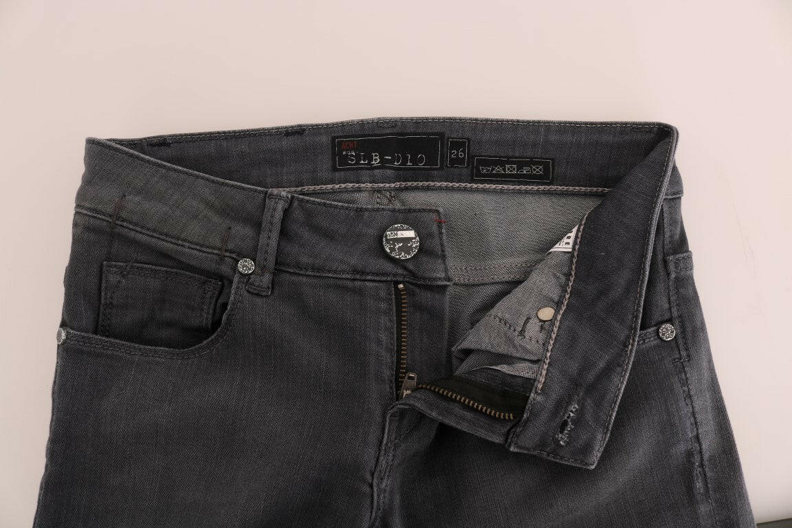 Acht Gray Cotton Slim Fit Denim Jeans - GENUINE AUTHENTIC BRAND LLC  