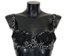 Dolce & Gabbana Elegant Black Floral Lace Silk Bra.