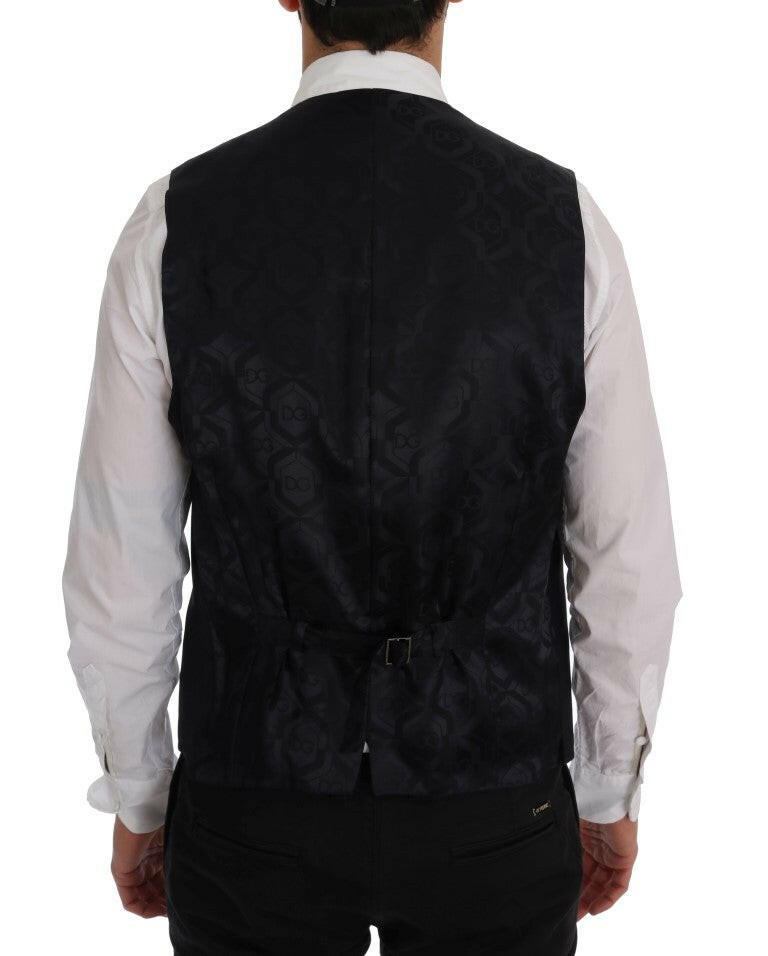 Dolce & Gabbana Black STAFF Wool Striped Vest - GENUINE AUTHENTIC BRAND LLC  