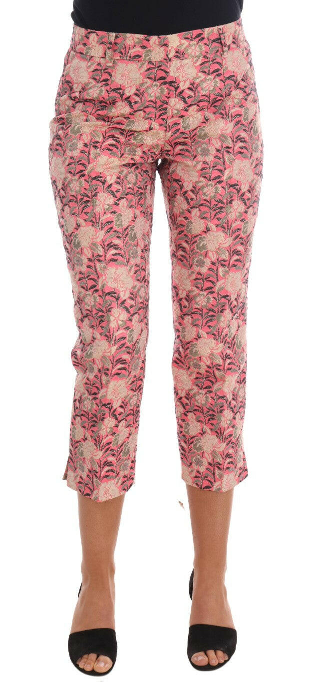 Dolce & Gabbana Elegant Floral Brocade Pants.