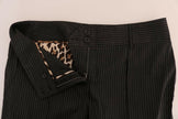 Dolce & Gabbana Elegant Slim Fit Striped Dress Pants.
