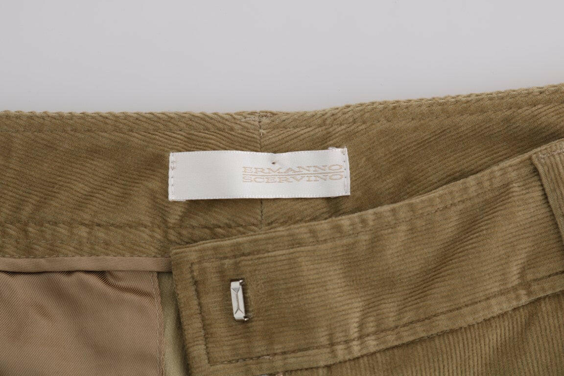 Ermanno Scervino Chic Beige Casual Pants for Sophisticated Style.