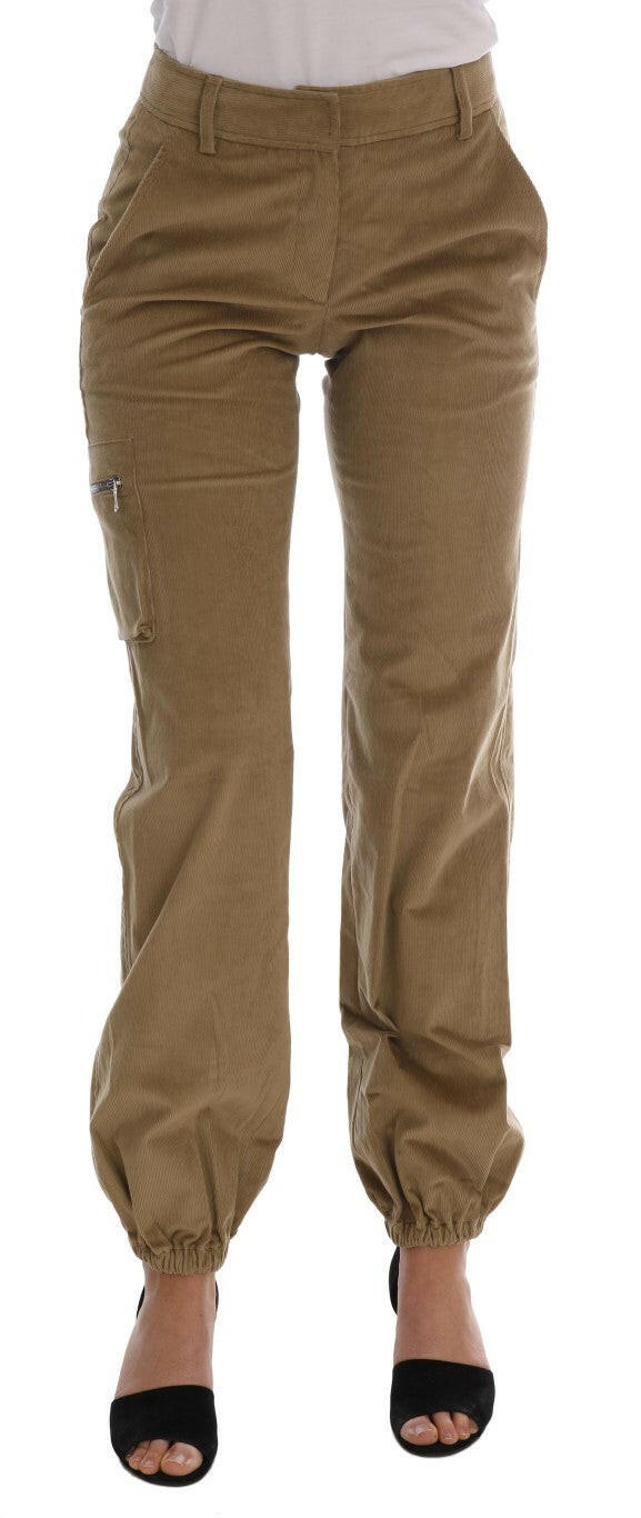 Ermanno Scervino Chic Beige Casual Pants for Sophisticated Style.