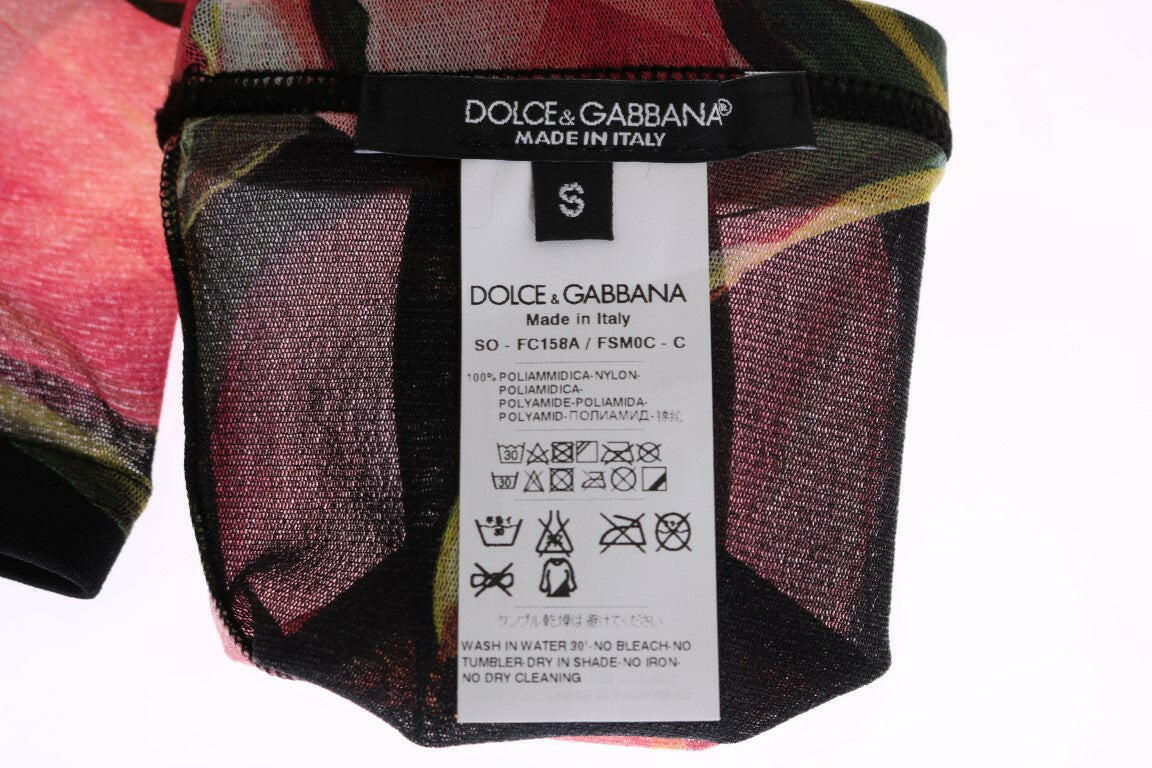 Dolce & Gabbana Floral Nylon Stretch Stockings.