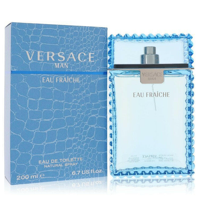 Versace Man by Versace Eau Fraiche Eau De Toilette Spray (Blue) 6.7 oz (Men).