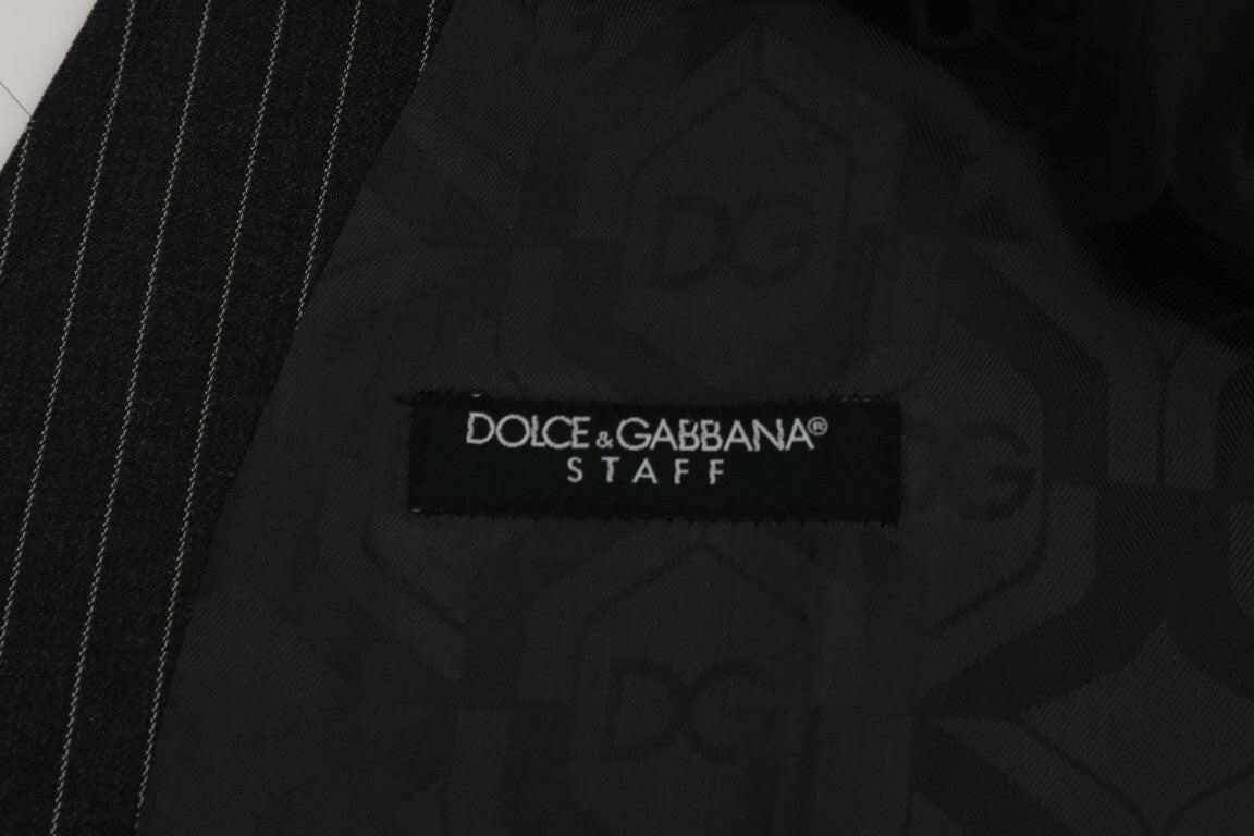 Dolce & Gabbana Gray Wool Stretch Vest - GENUINE AUTHENTIC BRAND LLC  