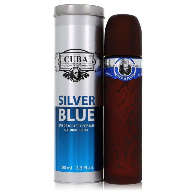 Cuba Silver Blue by Fragluxe Eau De Toilette Spray 3.3 oz (Men).