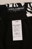 Dolce & Gabbana White Black Leaf Cotton Stretch Slim Pants - GENUINE AUTHENTIC BRAND LLC  