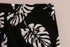 Dolce & Gabbana White Black Leaf Cotton Stretch Slim Pants