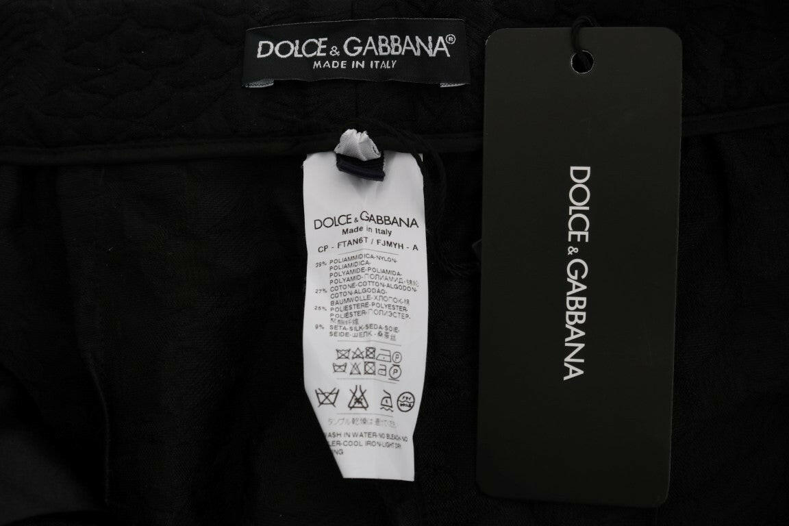 Dolce & Gabbana Elegant Floral Brocade Dress Shorts.
