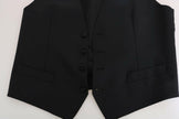 Dolce & Gabbana Black Wool Silk Vest - GENUINE AUTHENTIC BRAND LLC  