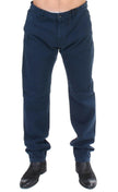 GF Ferre Blue Stretch Straight Fit Pants Chinos - GENUINE AUTHENTIC BRAND LLC  