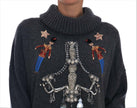 Dolce & Gabbana Fairy Tale Crystal Gray Cashmere Sweater.