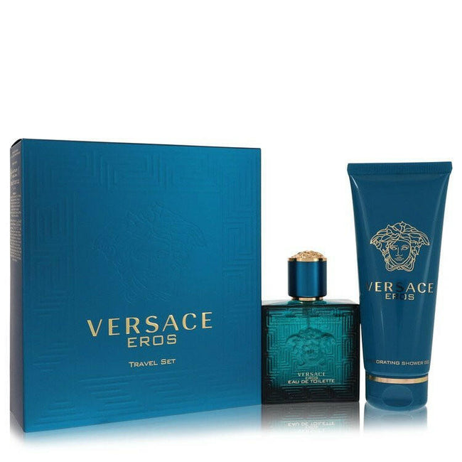 Versace Eros by Versace Gift Set -- 1.7 oz Eau De Toilette Spray + 3.4 oz Shower Gel (Men).