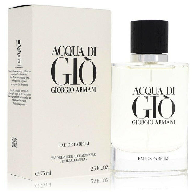 Acqua Di Gio by Giorgio Armani Eau De Parfum Refillable Spray 2.5 oz (Men).