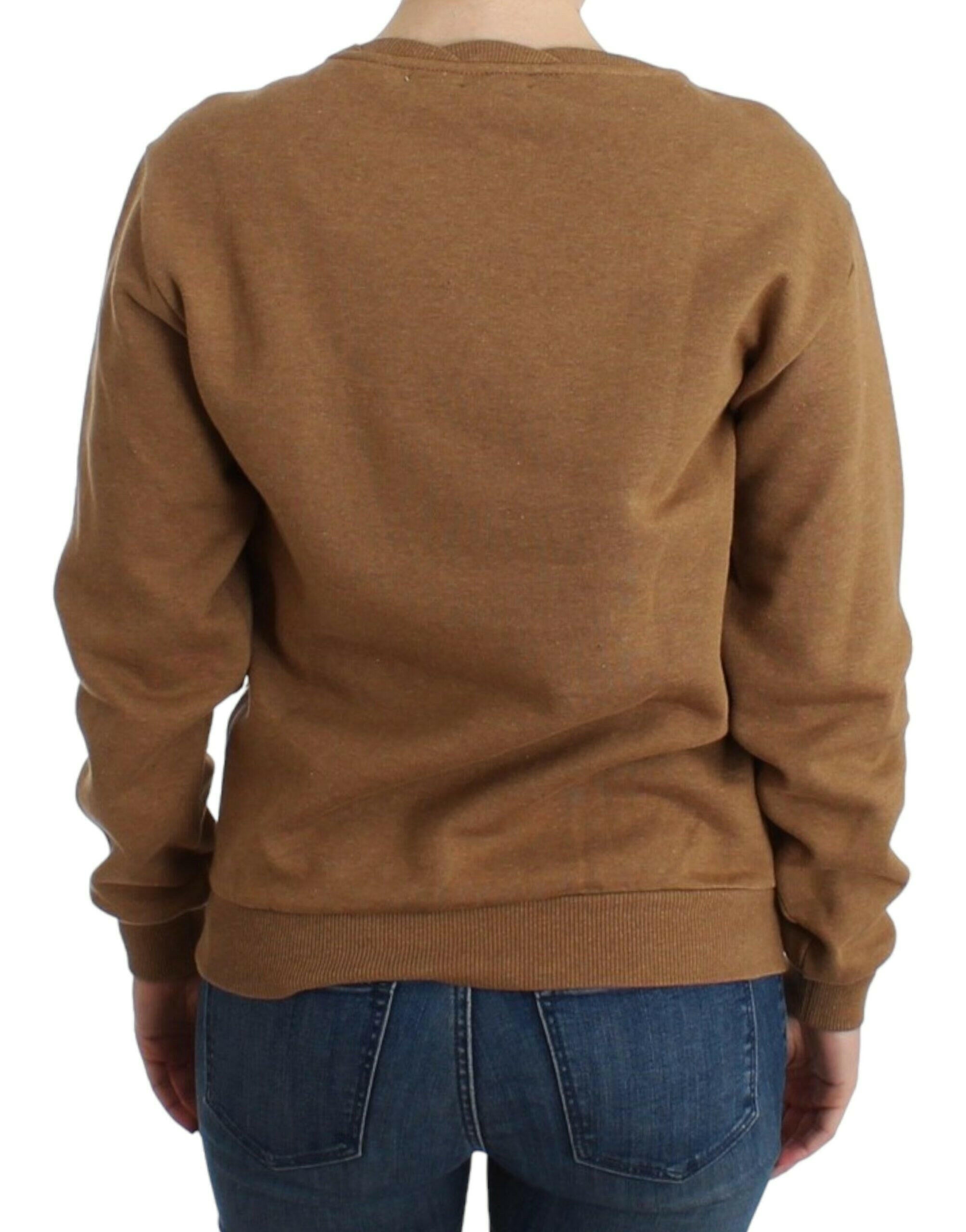 John Galliano Brown Crewneck Cotton Sweater