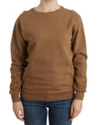 John Galliano Brown Crewneck Cotton Sweater