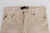 Cavalli Beige Wash Slim Fit Cotton Stretch Jeans - GENUINE AUTHENTIC BRAND LLC  