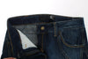 Cavalli Blue Cotton Stretch Low Waist Jeans - GENUINE AUTHENTIC BRAND LLC  