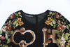 Dolce & Gabbana Black Key Floral Print Silk Blouse Top - GENUINE AUTHENTIC BRAND LLC  