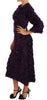 Dolce & Gabbana Elegant Fringe Sheath Dress in Purple & Black.