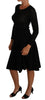 Dolce & Gabbana Elegant Black Knitted Sheath Dress.
