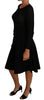Dolce & Gabbana Elegant Black Knitted Sheath Dress.