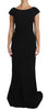Dolce & Gabbana Elegant Black Maxi Sheath Dress.