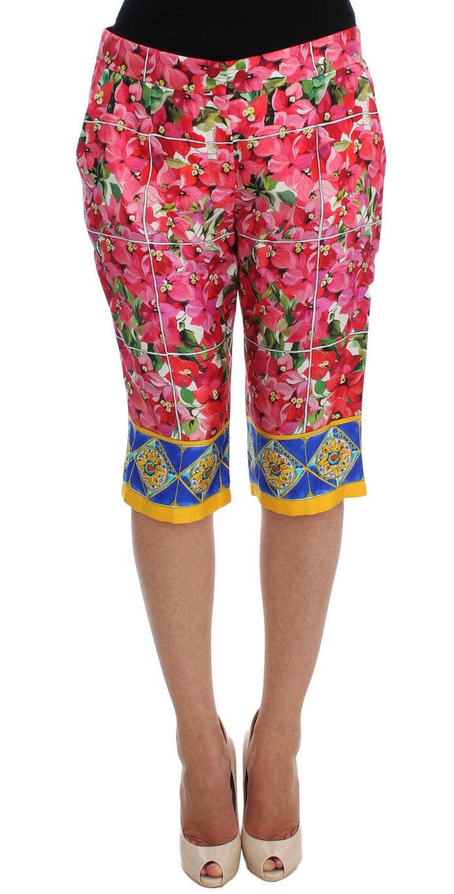 Dolce & Gabbana Multicolor Floral Knee Capris Shorts Pants - GENUINE AUTHENTIC BRAND LLC  