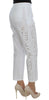 Dolce & Gabbana White Floral Cutout Dress Sicily Pants - GENUINE AUTHENTIC BRAND LLC  
