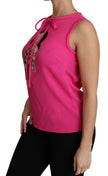 Dolce & Gabbana Elegant Pink Silk Family Tank Top Shirt.