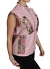 Dolce & Gabbana Stunning Pink Sleeveless Leather Vest.