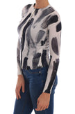 Dolce & Gabbana Elegant Silk Stroke-Pattern Sweater.