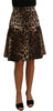 Dolce & Gabbana Chic Leopard Print A-Line Skirt.