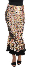 Dolce & Gabbana Sequin Embellished High-Waist Pencil Skirt.