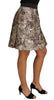 Dolce & Gabbana Floral Jacquard A-Line Skirt Delight.