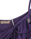 John Galliano Purple jersey dress