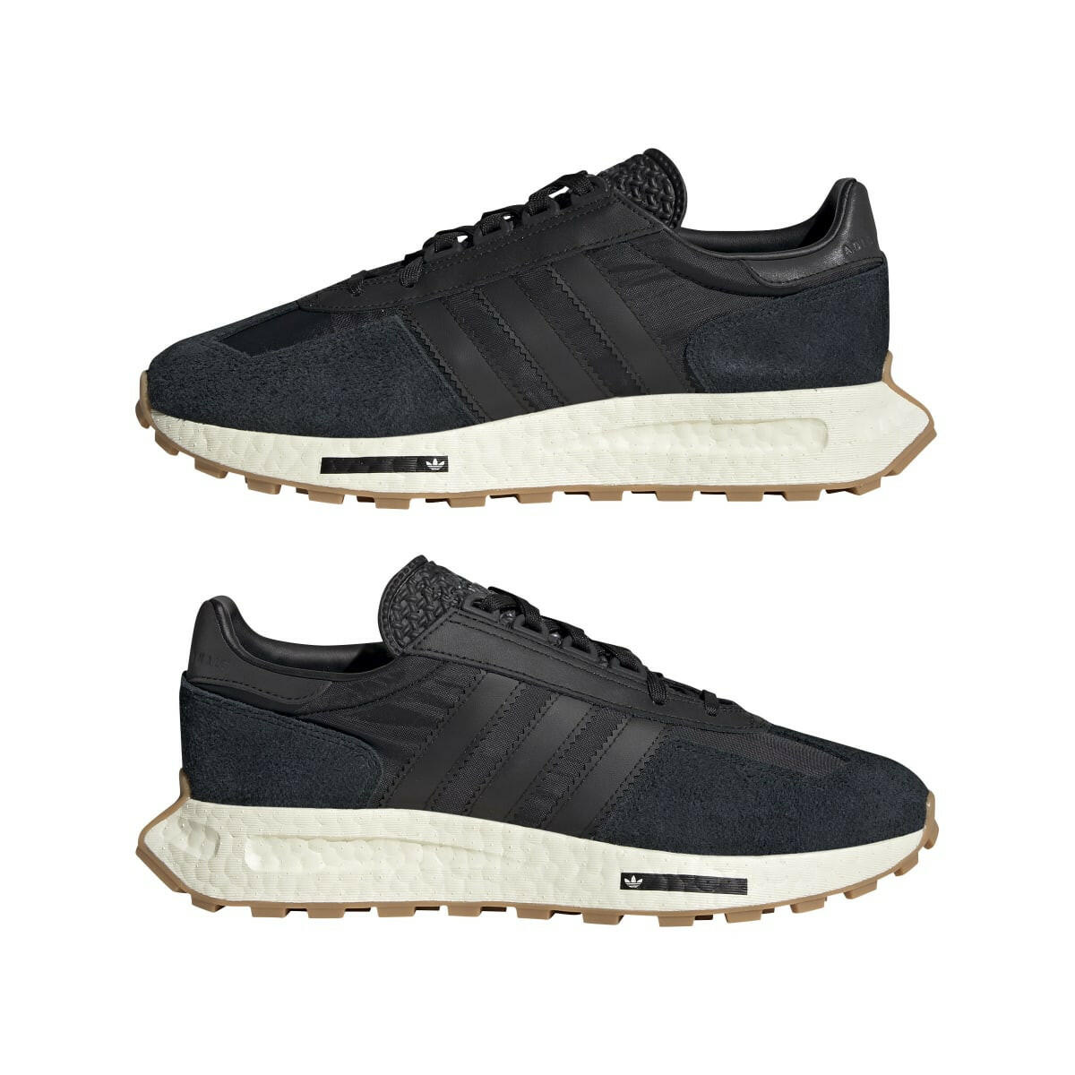 ADIDAS H03080 RETROPY E5 MN'S (Medium) Black/Black/Gray Textile & Suede Running Shoes - GENUINE AUTHENTIC BRAND LLC  