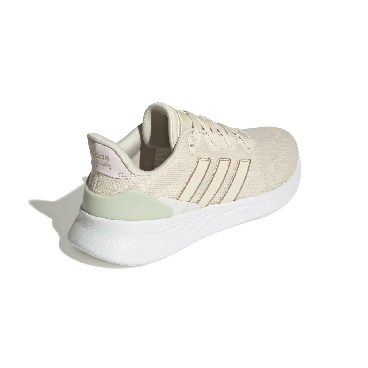 ADIDAS GZ6773 PUREMOTION SE WMN'S (Medium) White/Beige/Green Textile Running Shoes - GENUINE AUTHENTIC BRAND LLC  