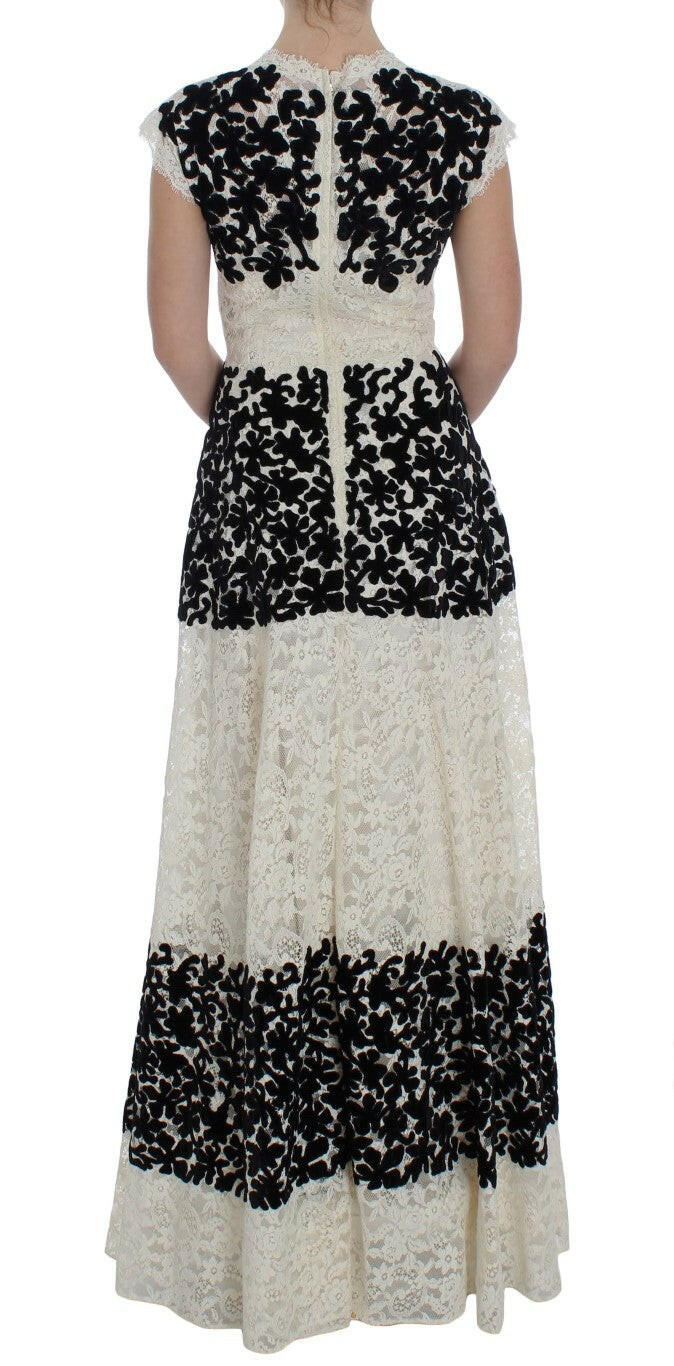 Dolce & Gabbana Floral Lace Ricamo Long Ball Maxi Dress - GENUINE AUTHENTIC BRAND LLC  