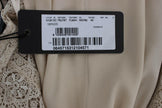 Dolce & Gabbana Beige Ricamo Cutout Cotton Sheath Dress - GENUINE AUTHENTIC BRAND LLC  