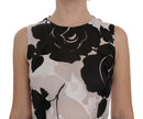 Dolce & Gabbana Black White Floral Silk Sheath Gown Dress - GENUINE AUTHENTIC BRAND LLC  