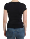 Cavalli Black Nylon Top T-Shirt