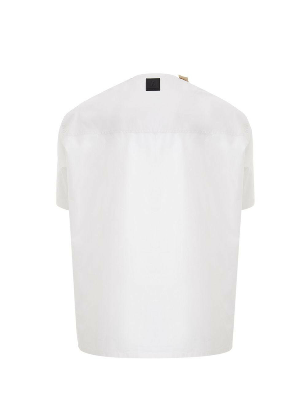Emporio Armani Oversized White T-Shirt with Side Closure - GENUINE AUTHENTIC BRAND LLC  