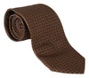 Dolce & Gabbana Brown Patterned Wide Silk Necktie - GENUINE AUTHENTIC BRAND LLC  
