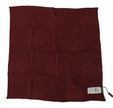 Dolce & Gabbana Maroon Silk Crown Square Wrap Handkerchief Scarf - GENUINE AUTHENTIC BRAND LLC  