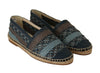 Dolce & Gabbana Blue Gray Slip On Buffalo Espadrille Shoes - GENUINE AUTHENTIC BRAND LLC  