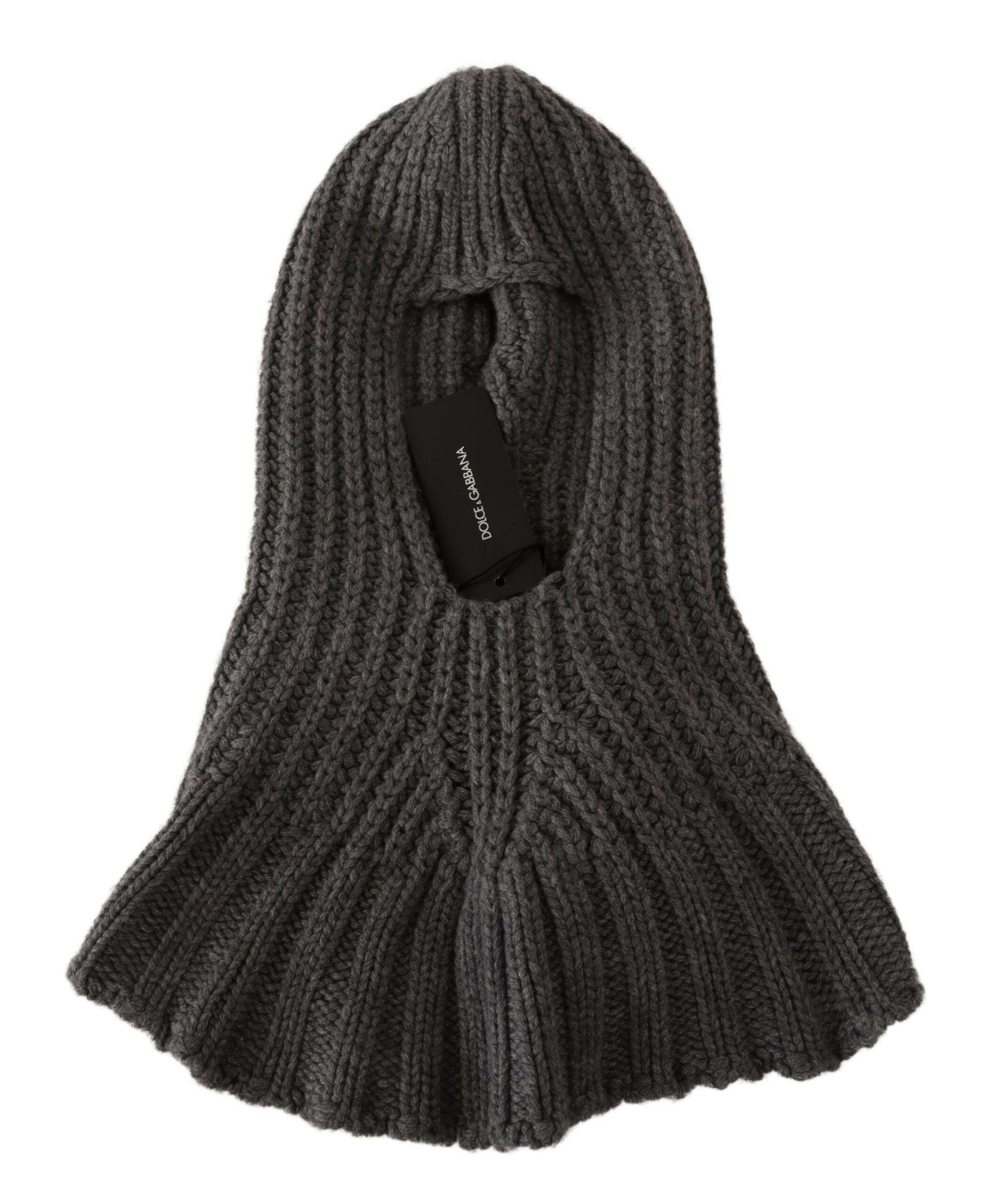 Dolce & Gabbana Gray 100% Cashmere Knitted Wrap One Size Scarf - GENUINE AUTHENTIC BRAND LLC  