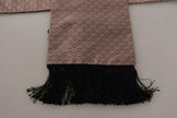Dolce & Gabbana Light Pink Silk Check Print Neck Wrap Fringes Scarf - GENUINE AUTHENTIC BRAND LLC  