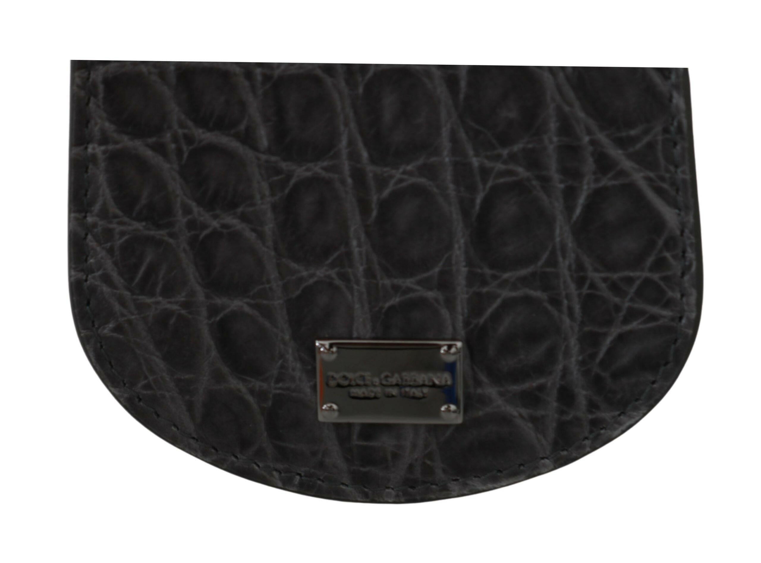 Dolce & Gabbana Gray Exotic Skin Condom Case Holder Pocket Wallet - GENUINE AUTHENTIC BRAND LLC  